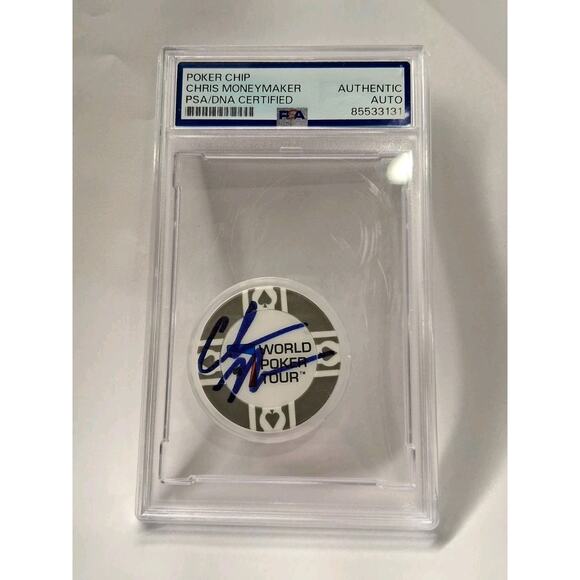 CHRIS MONEYMAKER - 2003 WSOP CHAMP - SIGNED BELLAGIO WPT POKER CHIP - AUTO - Picture 3 of 5